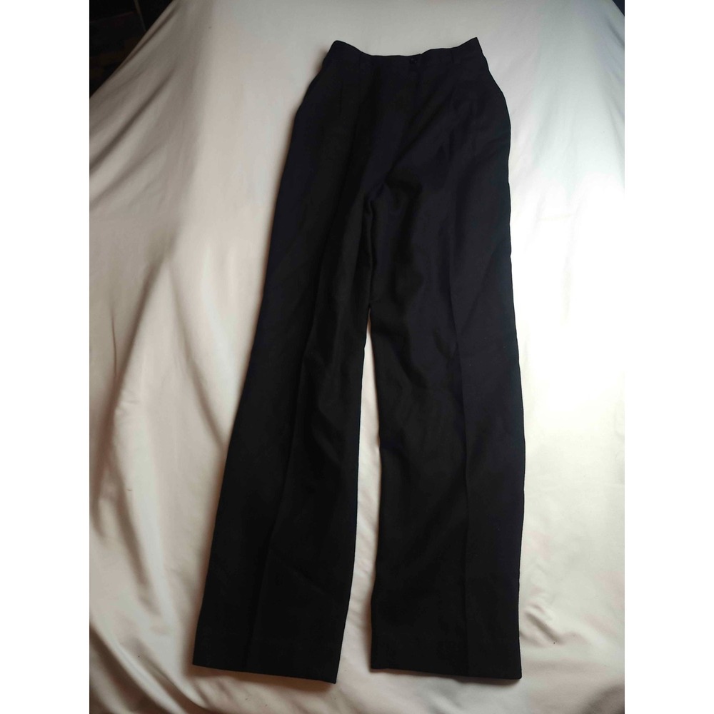 Koret Career Dress Pants Womens Size 8 Black Wool Pleated High Rise Trousers